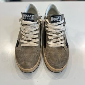 Golden Goose Beige and Black Sneakers